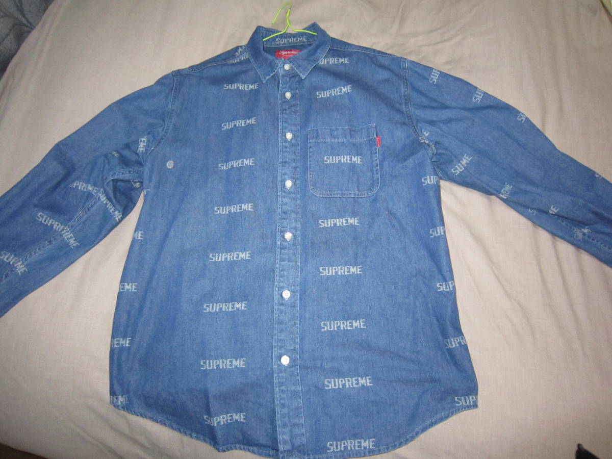 Supreme Denim Shirt - Logo Box Small eBay fall⁄winter Dimensions 
