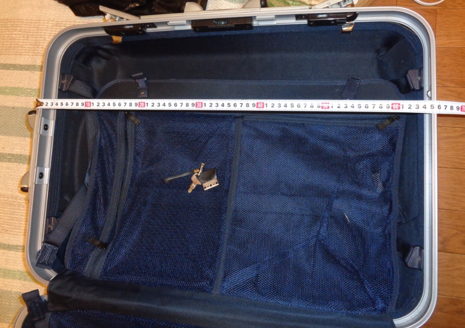 スーツケース キャリーバック 旅行かばん 紺色 65cm 45cm 28cm 神奈川