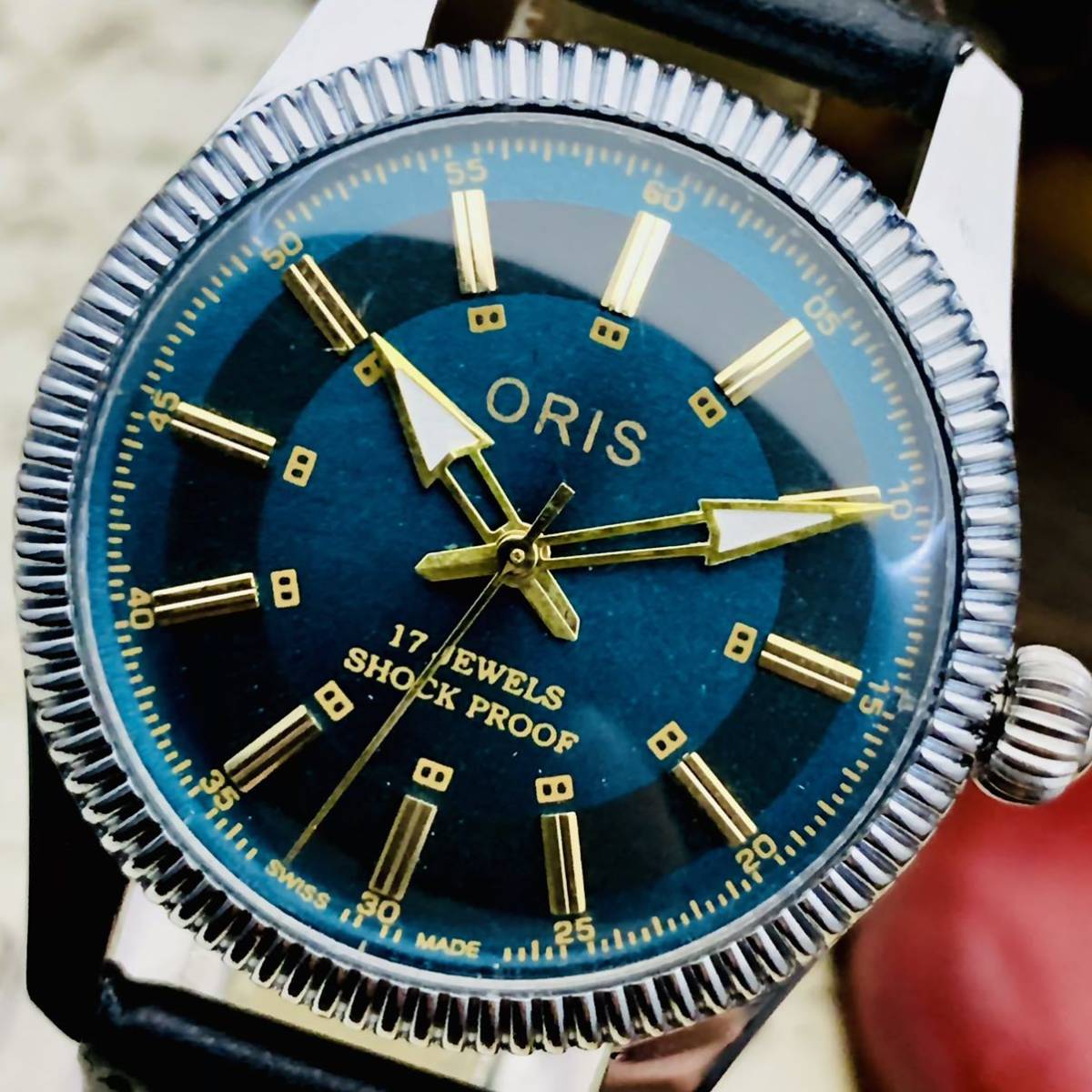 オリス ORIS シルバー×ダークグリーン 腕時計 メンズ 機械式手巻き 