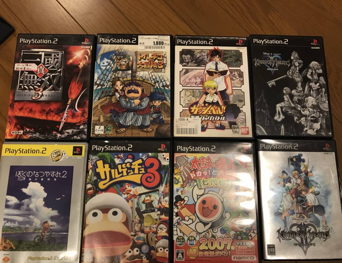 プレステ2 ソフト8本まとめて キングダムハーツ 三国無双3 サルゲッチュ3 太鼓の達人7代目 金色のダッシュベル トルネコの大冒険 タイトル 売買されたオークション情報 Yahooの商品情報をアーカイブ公開 オークファン Aucfan Com