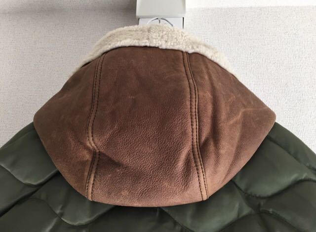 新品 本物 レシート有 84万 モンクレール ムートン レザー ダウン 