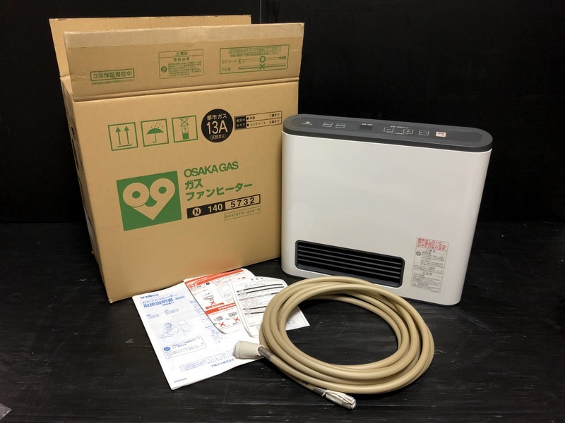 美品 大阪ガス ノーリツ 都市ガスファンヒーター GFH-2401S-W2 7～9畳