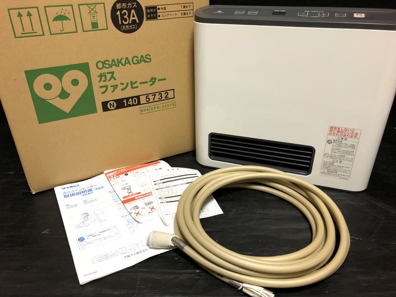 大阪ガス ガスファンヒーター ノーリツGFH-2401S-W2都市ガス