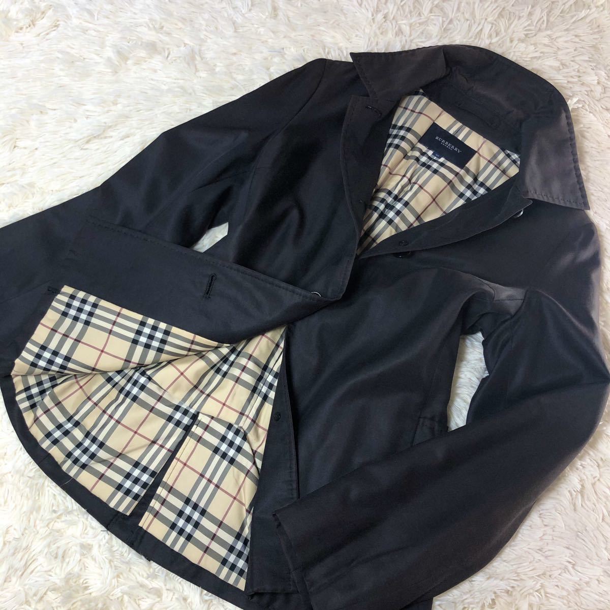 美品 バーバリーロンドン 中綿入りコート ジャケット シルク混