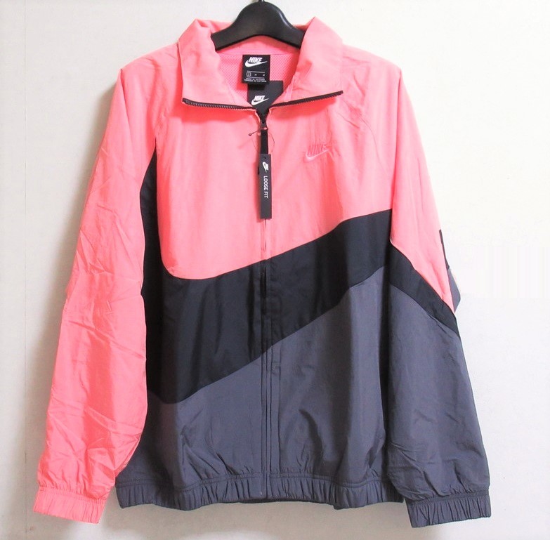 低価 NIKE M HBR STMT ウーブンジャケット ピンク グレー 2XL ナイキ ビッグスウッシュ ジャケット アウター ナイロン ビッグロゴ AR3133-668(ジャンパー、ブルゾン)｜売買されたオークション情報、yahooの 男性用