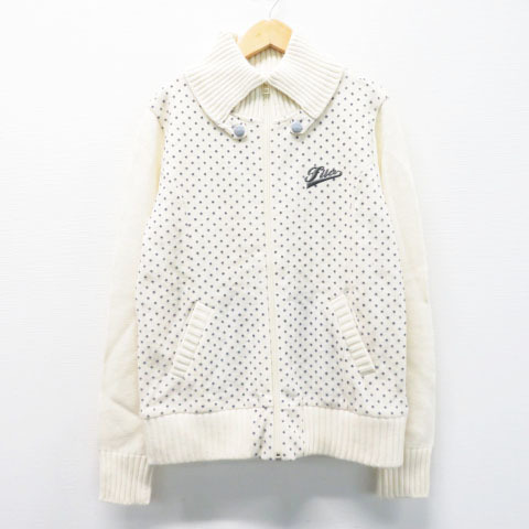 【お得，大得価】 FILA GOLF フィラゴルフ ニットジャケット ロゴ刺繍 ドット ベージュ系 L 240001397111 ゴルフウェア レディース(ジャンパー、ジャケット)｜売買されたオークション情報、yahooの商品情報をアーカ ジャンパー、ジャケット