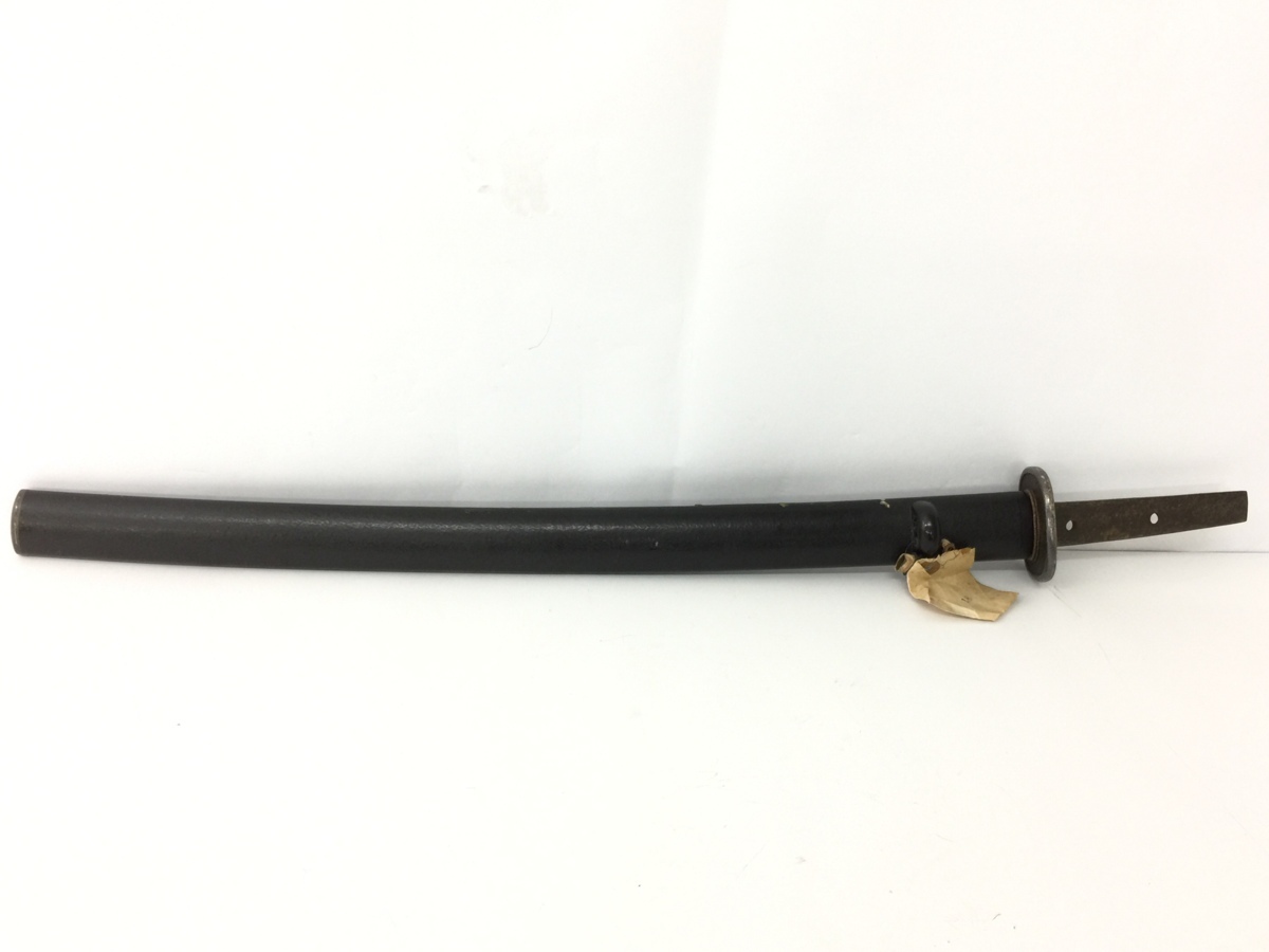 難あり 中古 日本刀 脇差 すりあげ 摺上無銘 長さ51.6cm ［京都府 銃砲