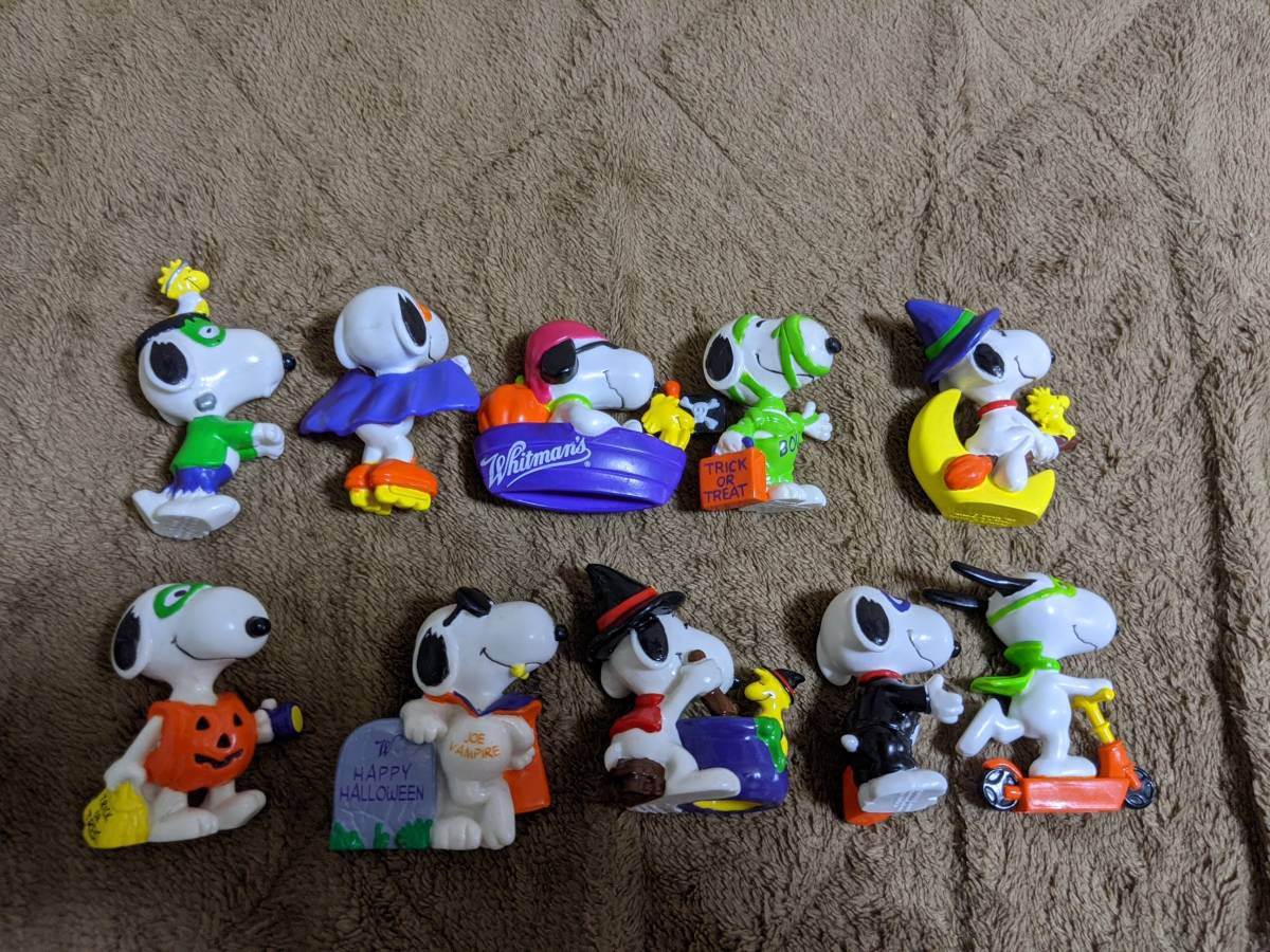 ビンテージ　スヌーピー　PVC フィギュア Whitman's　Halloween　10体セット_4