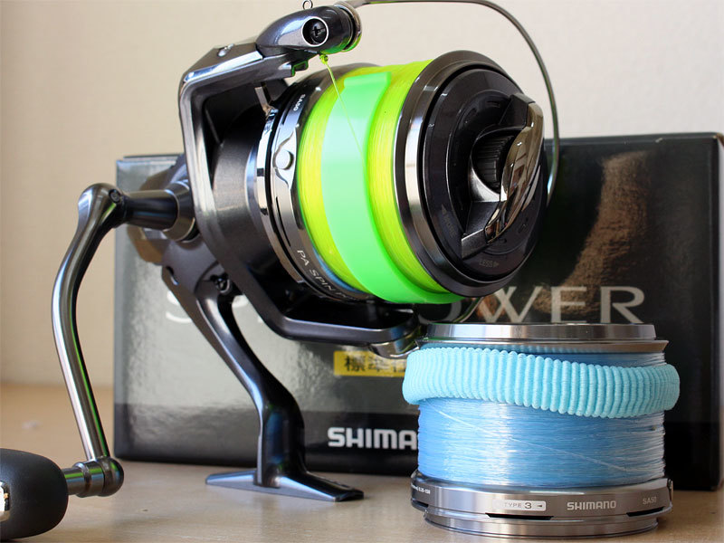  SHIMANO シマノ スピニングリール POWER AERO SPIN POWER パワーエアロ スピンパワー 標準仕様 替えスプール付き(シマノ)｜売買されたオークション情報、yahooの商品情報をアーカイブ公開 - オークフ シマノ
