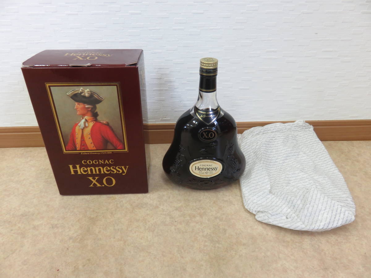 ag431 未開栓 古酒 ヘネシー コニャック XO 1000ml 金キャップ 箱付