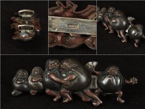 スー 時代金工　和装小物　古銅　能面帯留　時代箱付　M　R4979 時代金工 和装小物 古銅 能面帯留 時代箱付 M R4979 帯留 金工のYahoo