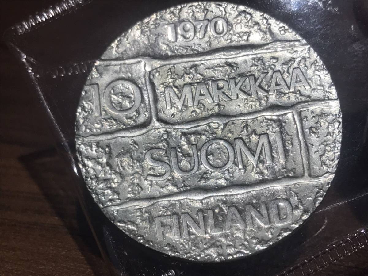1970年フィンランドパーシキヴィ生誕100周年記念 10マルカ北欧大型銀貨 外国☆コイン☆フィンランド 10マルカ銀貨 1970年 銀貨 アンティーク