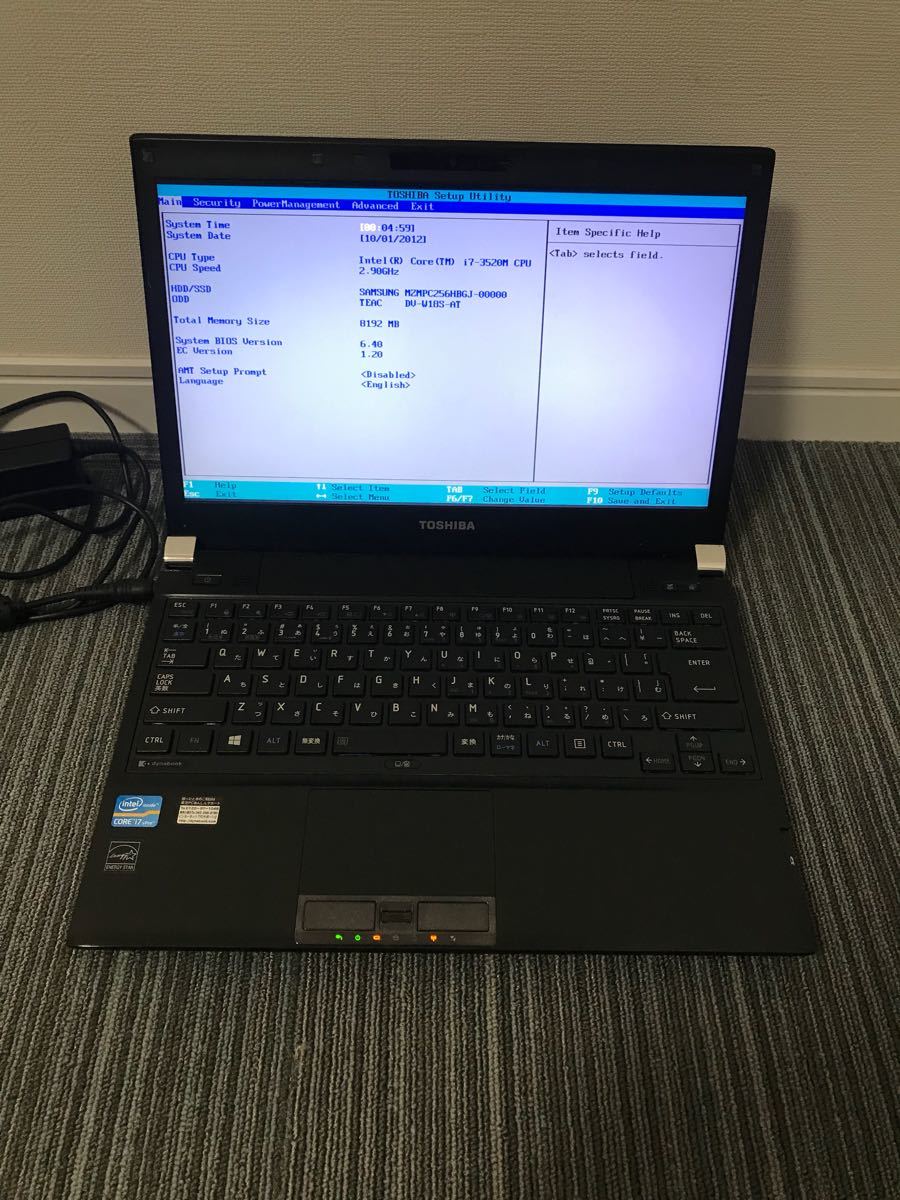 東芝 Dynabook R732/39GB Core i7 3520M 2.9GHz 8GB 13.3インチ 最新