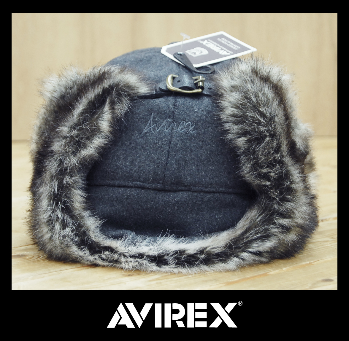 新品■AVIREXアヴィレックス■ミリタリーパイロットフライトキャップGRY57-59■限定■