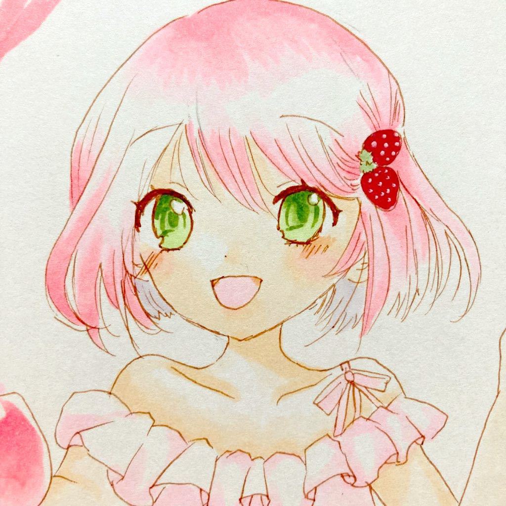 いちごオレ女の子 オリジナル 手描きイラスト 手描きイラスト 売買されたオークション情報 Yahooの商品情報をアーカイブ公開 オークファン Aucfan Com