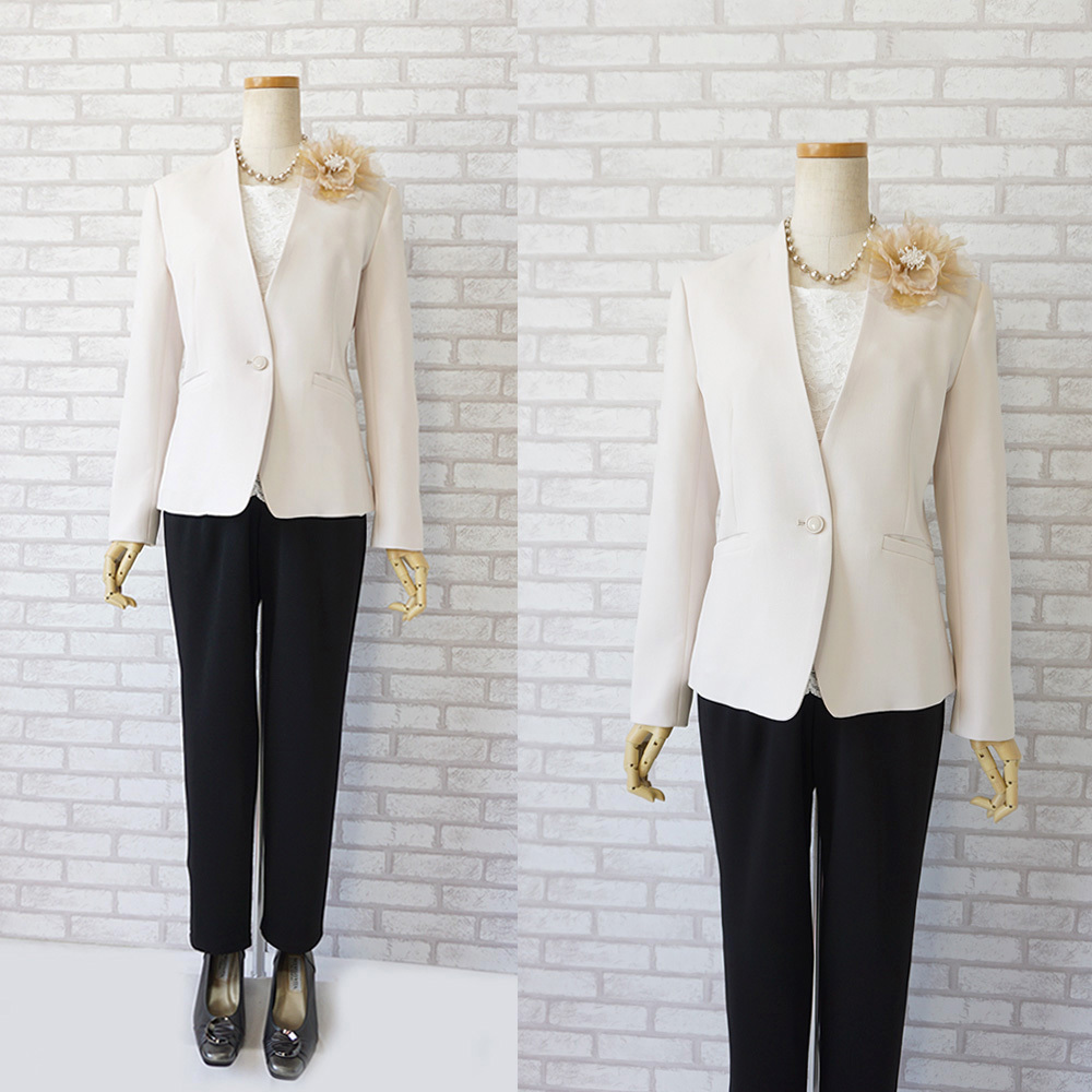 21号 3l ベージュ カラーレス ブラウス付 テーパード パンツスーツ 入学式 セレモニースーツ 大きいサイズ レディース 安い Am123 パンツ スーツ一般 売買されたオークション情報 Yahooの商品情報をアーカイブ公開 オークファン Aucfan Com