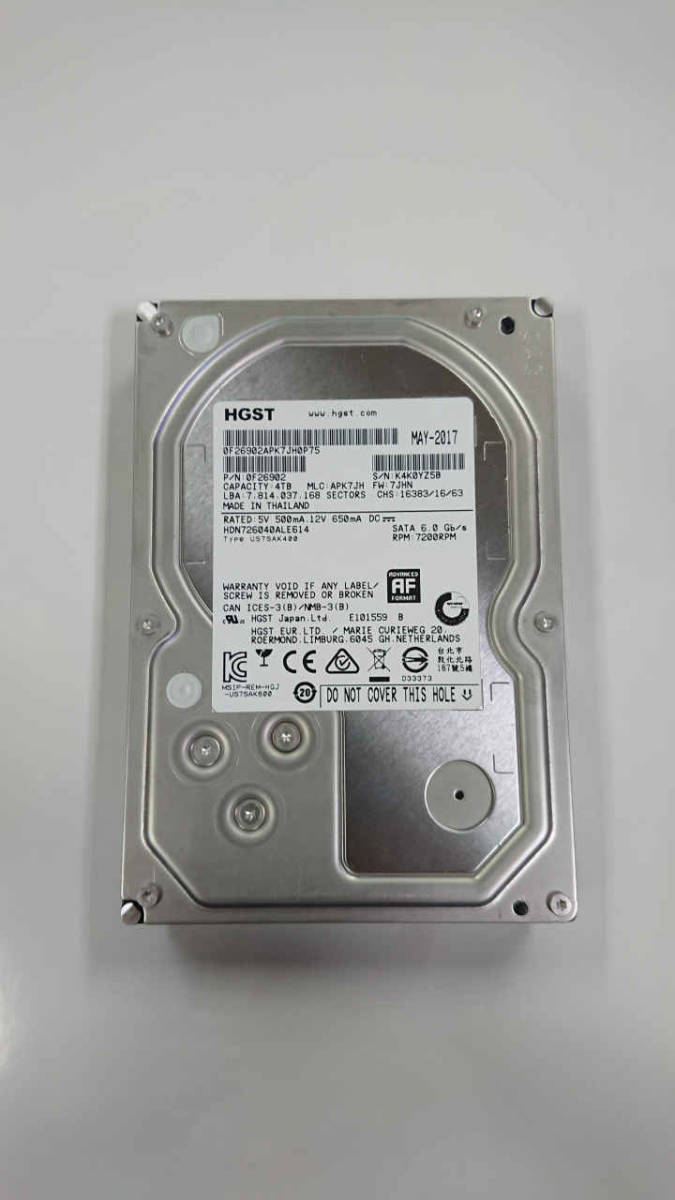 HGST HDD 4TB ほぼ新品