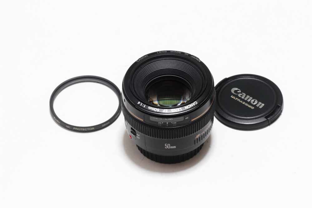 ☆ EF 50mm F1.4 USM フィルタ付き 完動品 ☆ レンズ カメラ、光学機器