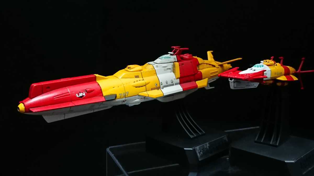 宇宙戦艦ヤマト2199 1/1000 村雨型宇宙巡洋艦 ムラサメ 磯風型突撃宇宙駆逐艦 ユキカゼ 塗装完成品