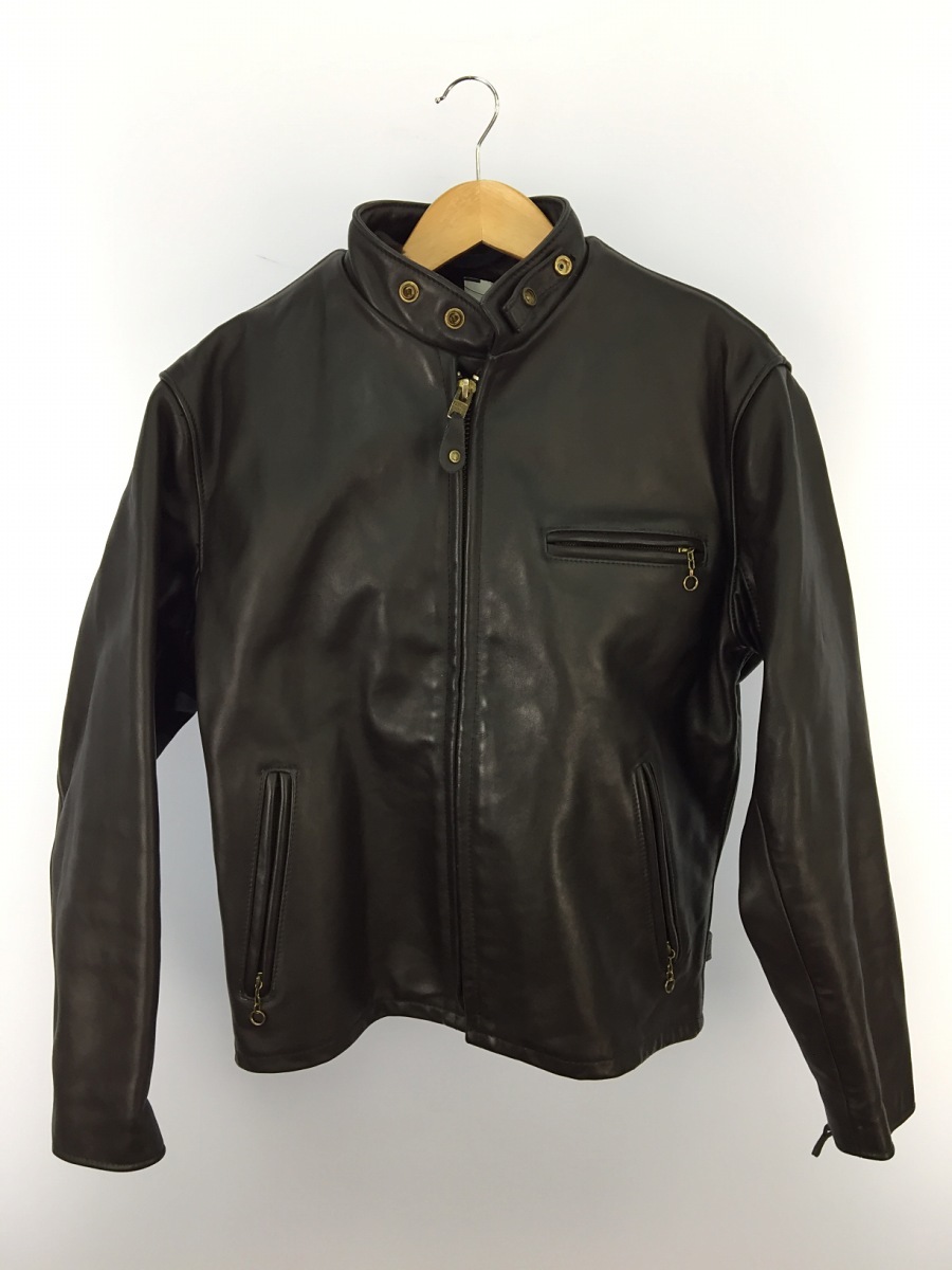 美品✨ショット✨ライダースジャケット 42サイズ 2XL 黒　シングル　米国製 Schott◇641RIDERS/シングルライダースジャケット/42/レザー/ブラック