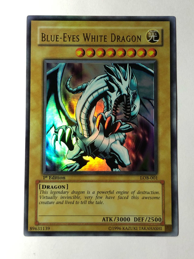 遊戯王 青眼の白龍 LOB-001 美品 アジア版 英語版 1st ブルーアイズ