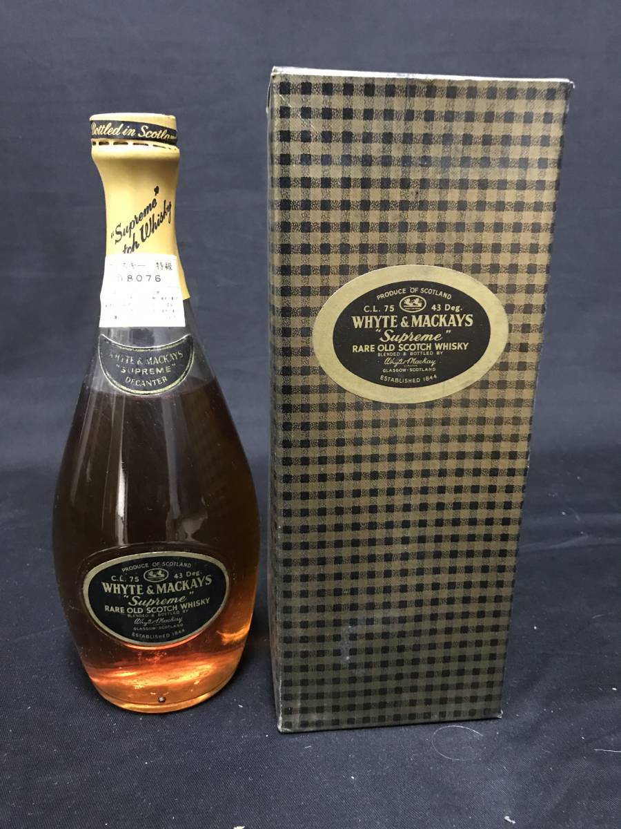 Yahoo!オークション 「ホワイトマッカイ」アルコール (飲料) の ホワイト&マッカイ 18年 WHYTE＆MACKAY 750ml 古酒