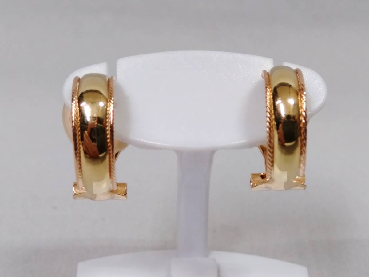最新作，定番人気 K18 イヤリング 1.9g H1.35×W1.15cm クリップ式