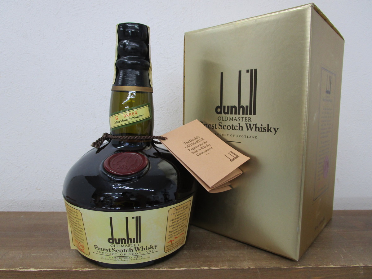 ダンヒル オールドマスター 750ml 43% dunhill OLD MASTER ファイネスト スコッチウイスキー 未開栓 箱付き 古酒 /B13889