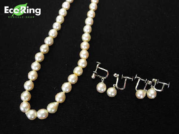 1円 美品有り 田崎真珠 14K等 ネックレス イヤリング 計3点セット HS572 イヤリング ネックレス 田崎真珠 ドロップ TASAKI 銀座リパール