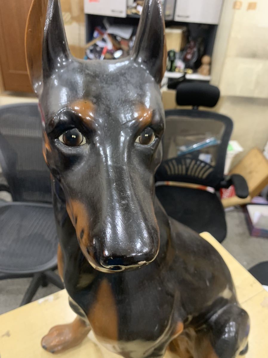 番犬 ドーベルマン置物 残り僅か