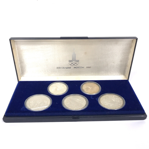 モスクワ オリンピック 1980 記念 硬貨 メダル 5枚入り ケース付き