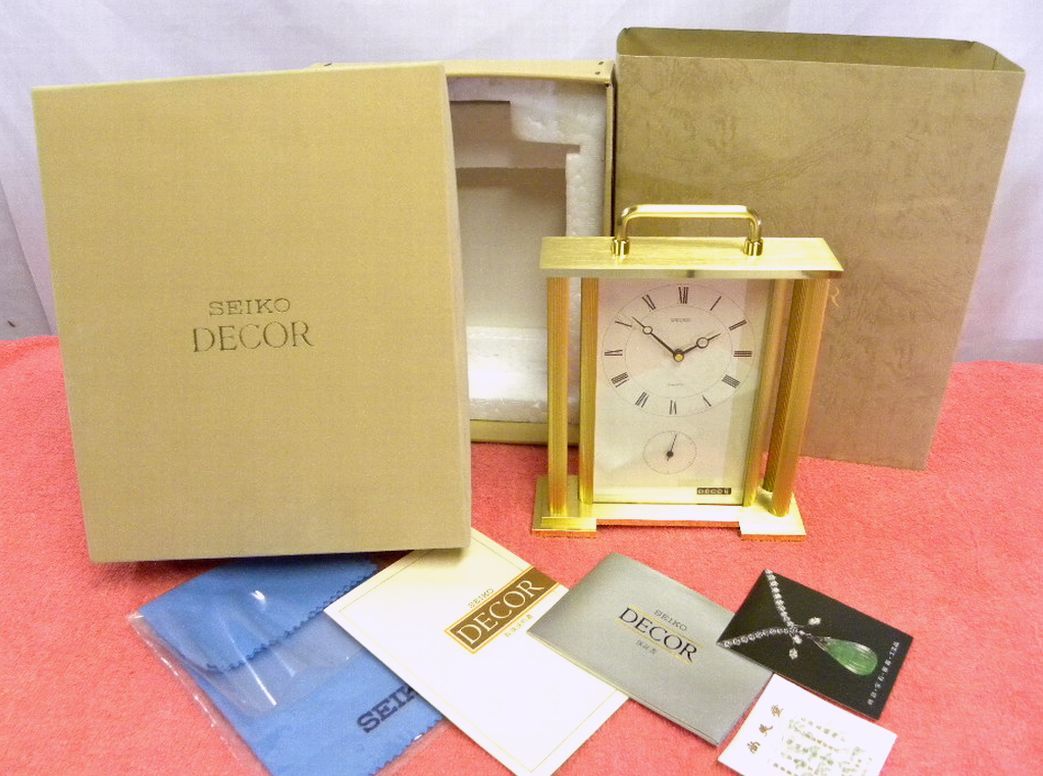 セイコー 置時計 DECOR SEIKO デコール 大理石 AZ826G 日本 1-49