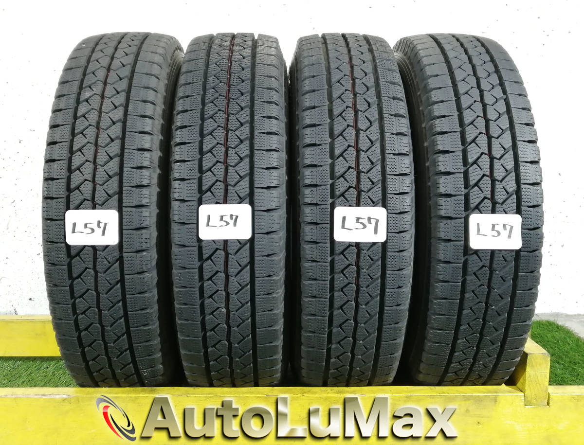 L57. 195/80R15 107/105L LT ブリヂストン BLIZZAK VL1 中古 スタッドレスタイヤ 4本セット 2019年製