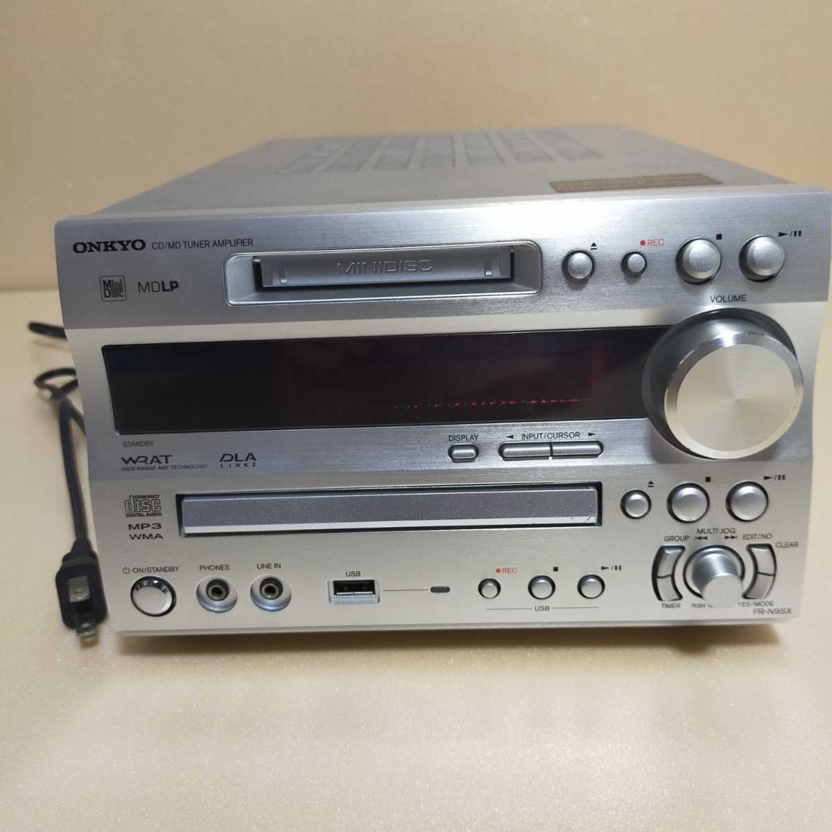 ONKYO オンキョー FR-N9SX D-N9SX コンポ 動作品 ジャンク】ONKYO FR-N9SX CDMDコンポ オンキョー 本体のみ