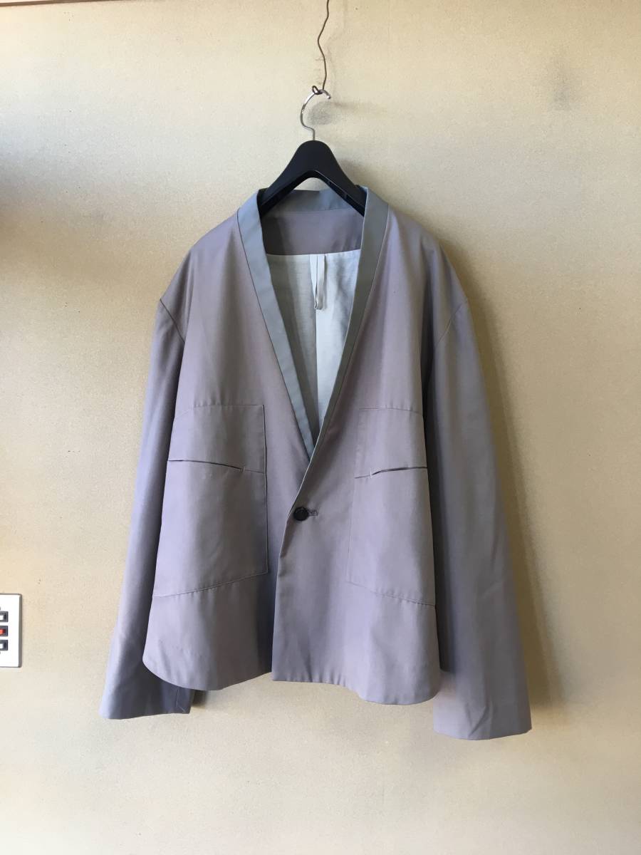 爆買い，定番人気 Edwina Horl/エドウィナホール Poly&times;Rayon Oversized Collarless Jacket sizeM オーバーサイズ カラーレス ノーカラージャケット(ジャケット、上着)｜売買されたオークション情報、yahooの商品情報をアー その他