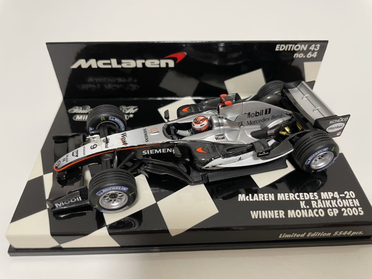 1/43 ミニチャンプス　マクラーレン MP4-20 ライコネン タバコ仕様 モナコGP