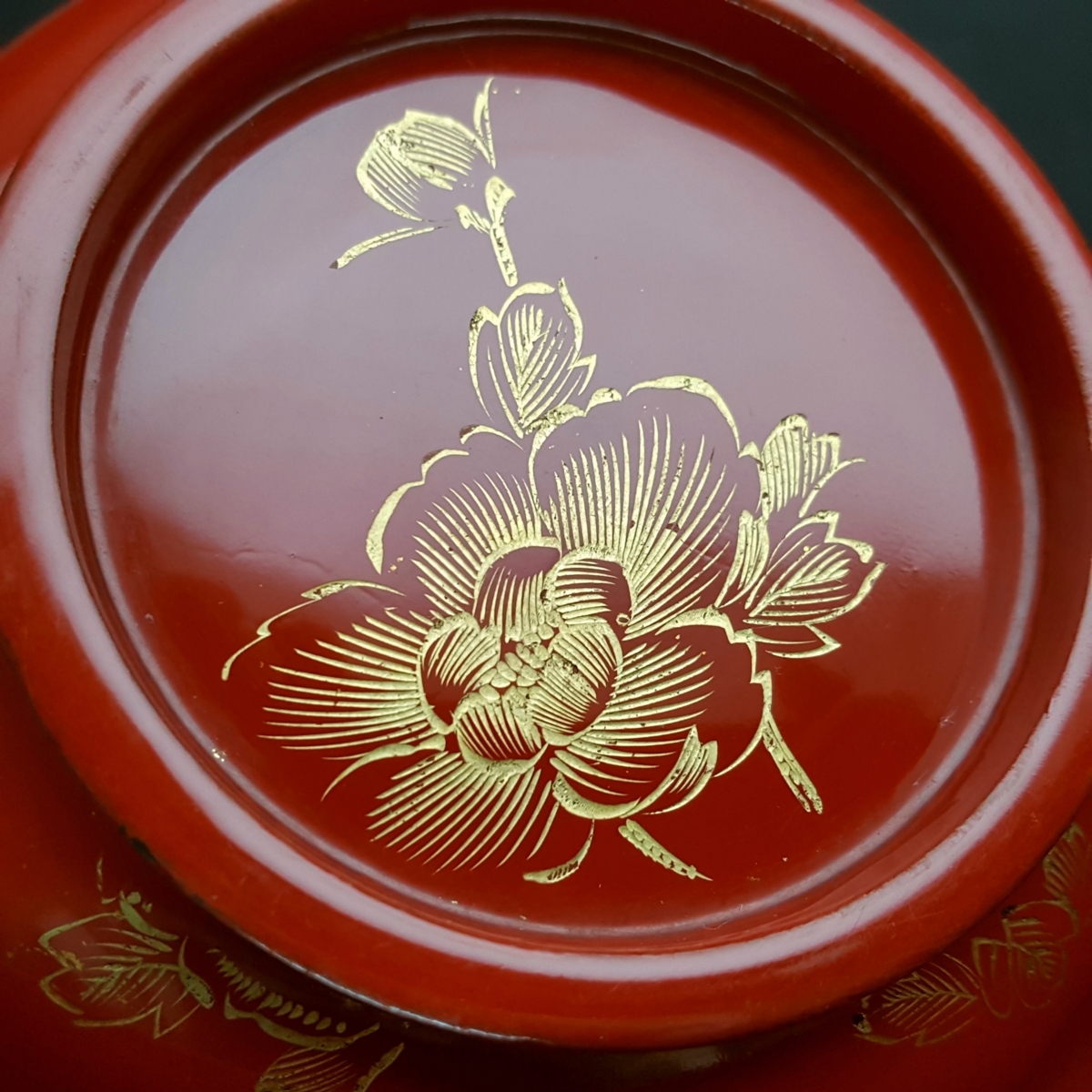 木製 輪島塗 吸物椀 漆器 蓋付椀 お煮物椀 5客 沈金蒔絵 沈金