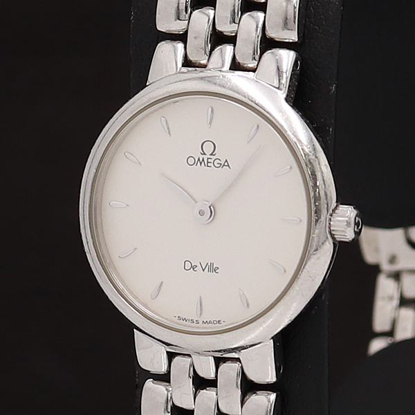 1円☆保証書付◎稼働品【OMEGA/オメガ】デビル スイス製 シルバー文字 