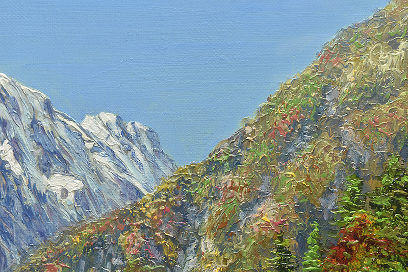 中野 治郎 「樽沢より剣岳」 油彩 F4 額装 】 油絵 風景画 【公式通販】