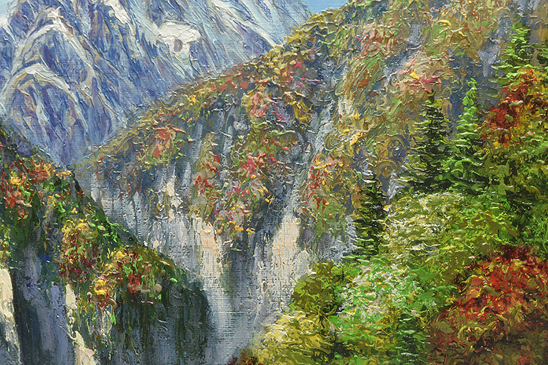 中野 治郎 「樽沢より剣岳」 油彩 F4 額装 】 油絵 風景画 【公式通販】
