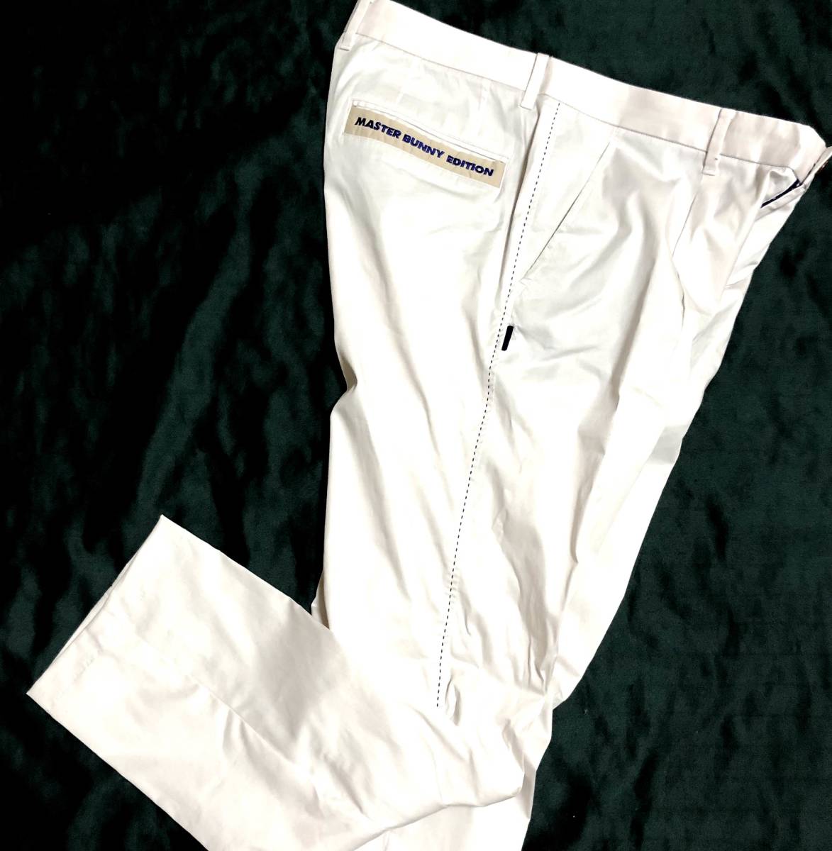 春夏向け　PEARLY GATES パーリーゲイツ/マスターバニー　やや薄手　ストレッチパンツ　W88~89ｃｍ　メンズLLサイズ位　 全国送料１９８円 BUNNY PEARLY GATES、MASTER IS THIS 春夏用ゴルフパンツ