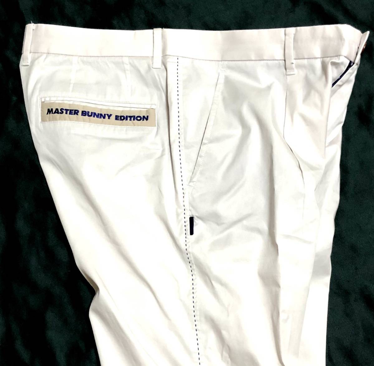 春夏向け　PEARLY GATES パーリーゲイツ/マスターバニー　やや薄手　ストレッチパンツ　W88~89ｃｍ　メンズLLサイズ位　 全国送料１９８円 BUNNY PEARLY GATES、MASTER IS THIS 春夏用ゴルフパンツ