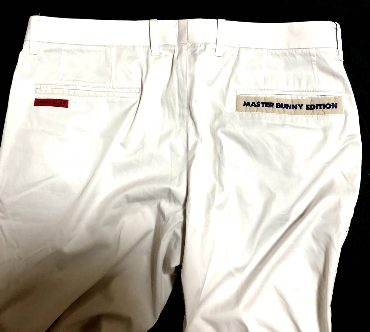 春夏向け　PEARLY GATES パーリーゲイツ/マスターバニー　やや薄手　ストレッチパンツ　W88~89ｃｍ　メンズLLサイズ位　 全国送料１９８円 BUNNY PEARLY GATES、MASTER IS THIS 春夏用ゴルフパンツ