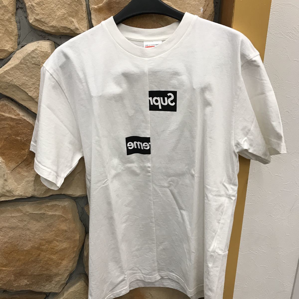 D4/【未使用】Supreme COMME des Garons SHIRT Split Box Logo Tee Size M 
