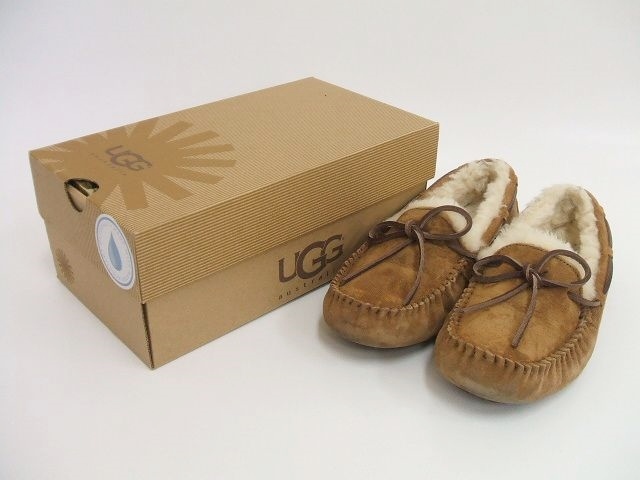 0-1113T♪UGG/W DAKOTA/5612W/ムートンモカシン/ブラウン/サイズ6/23.0/アグ/ABL158262 UGG アグ ダコタ glitter UGG5612 ムートンモカシン