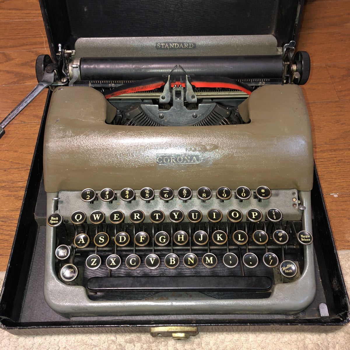 さ*れ様 タイプライター CORONA Standard ヴィンテージ ケース付 Standard Corona タイプライター CORONA Typewriter | r コロナ