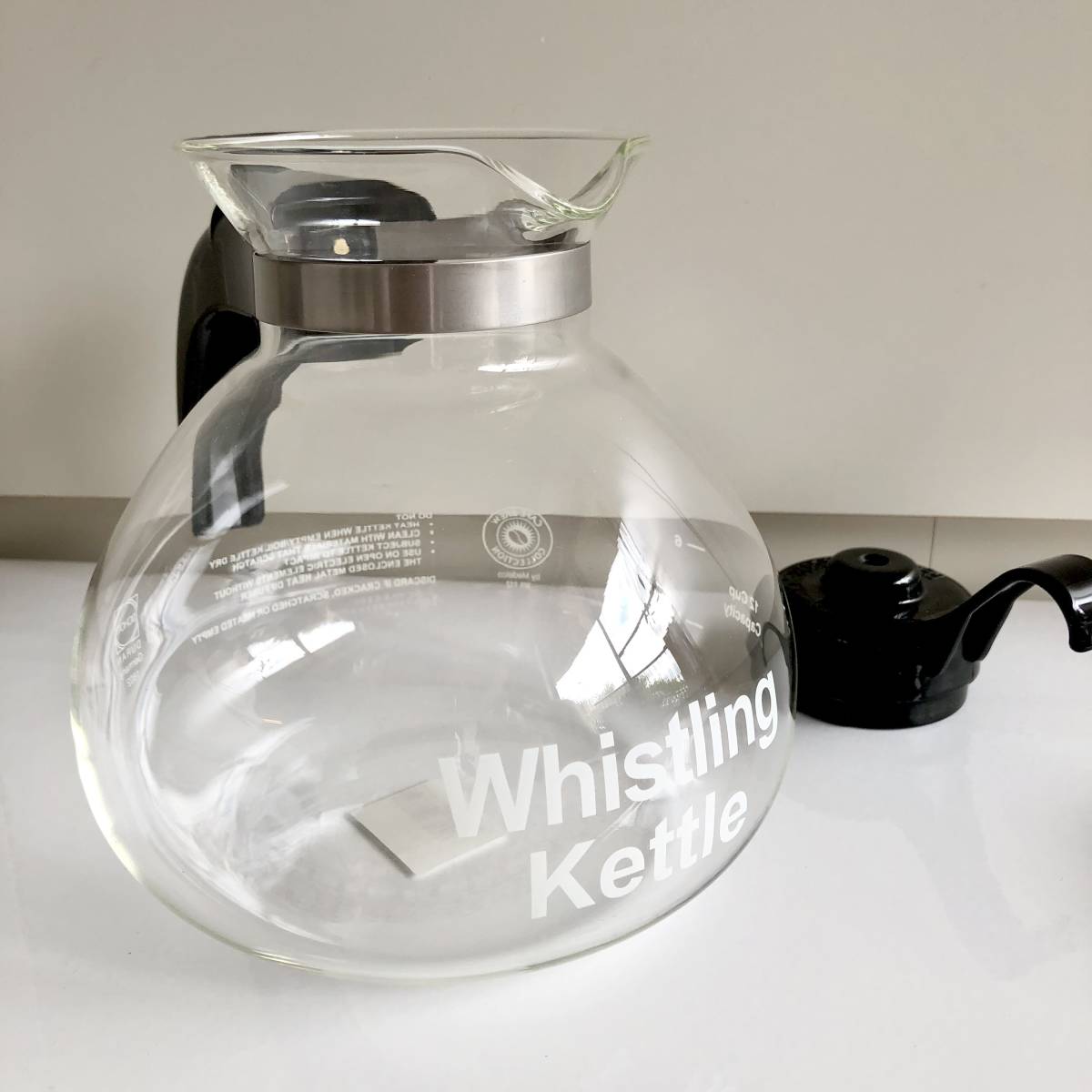 Whistling Kettle 耐熱ガラス 直火可 ケトル アメリカ製 MEDELCO ガラス ドイツ製 おしゃれ 直火OK 着払いのみ