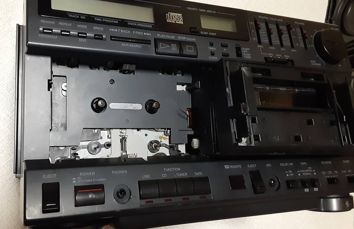 ゆうパック120サイズ ジャンク サンヨーPH-WCD850バブルラジカセ