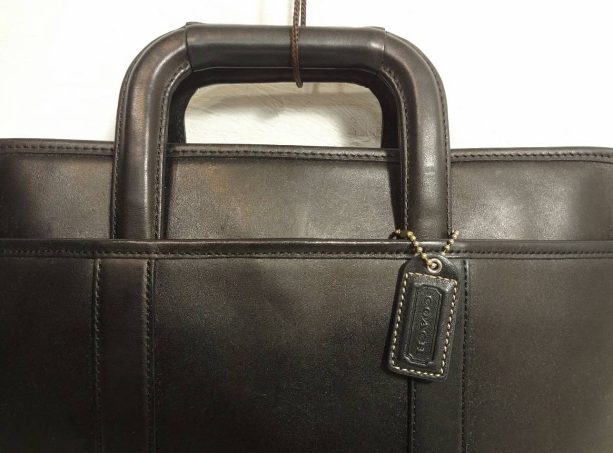 良品 希少】 COACH コーチ F70847 オールレザー ビジネスバッグ