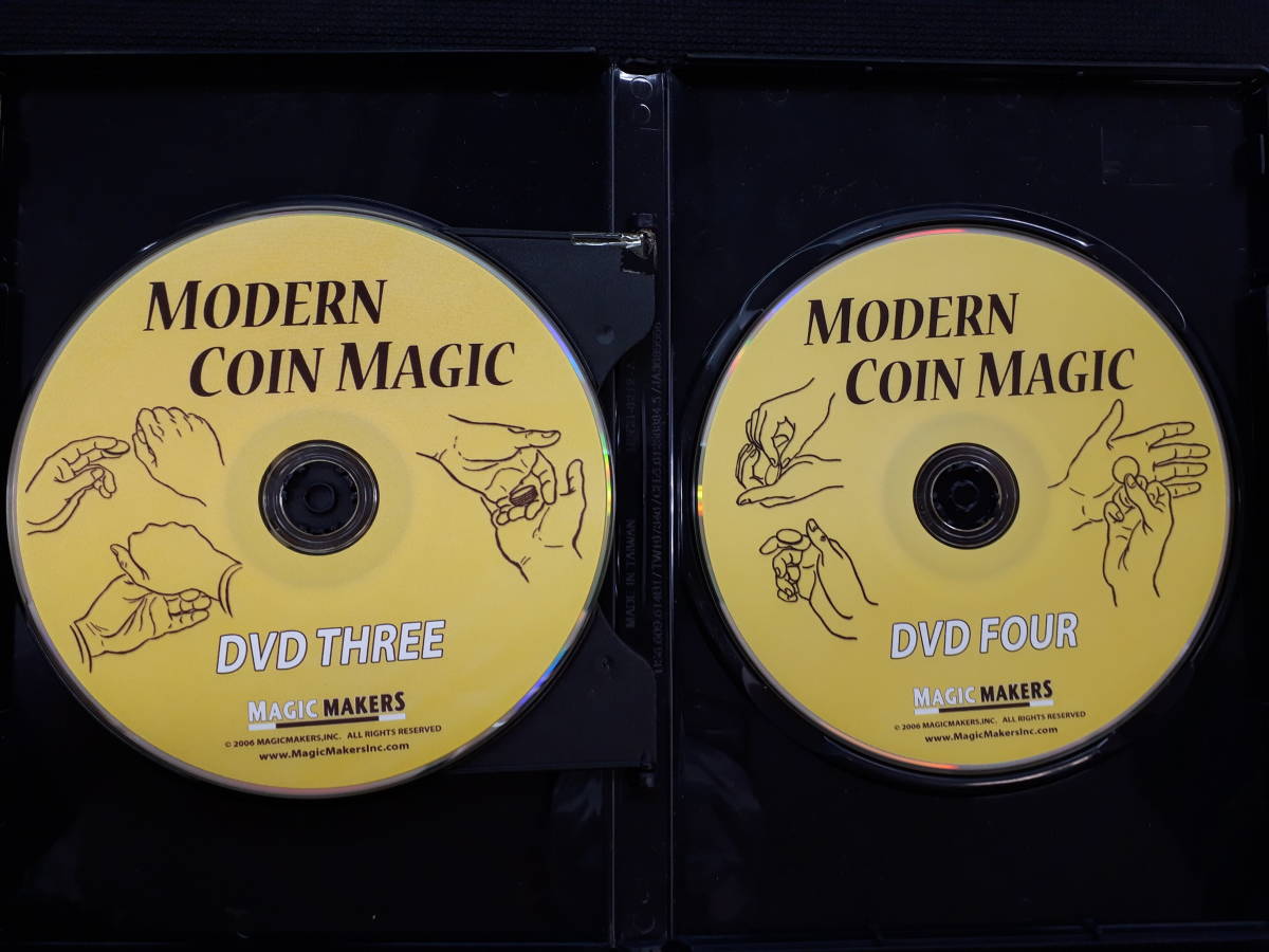 《660》【手品】MODERN COIN MAGIC★モダンコインマジック★激レア★4枚組★DVD★マジック★マニュアル★レクチャー★トリック★飲み会★ Tally-ho Blue moon レッド フラワー アクセサリー☆Baccarat